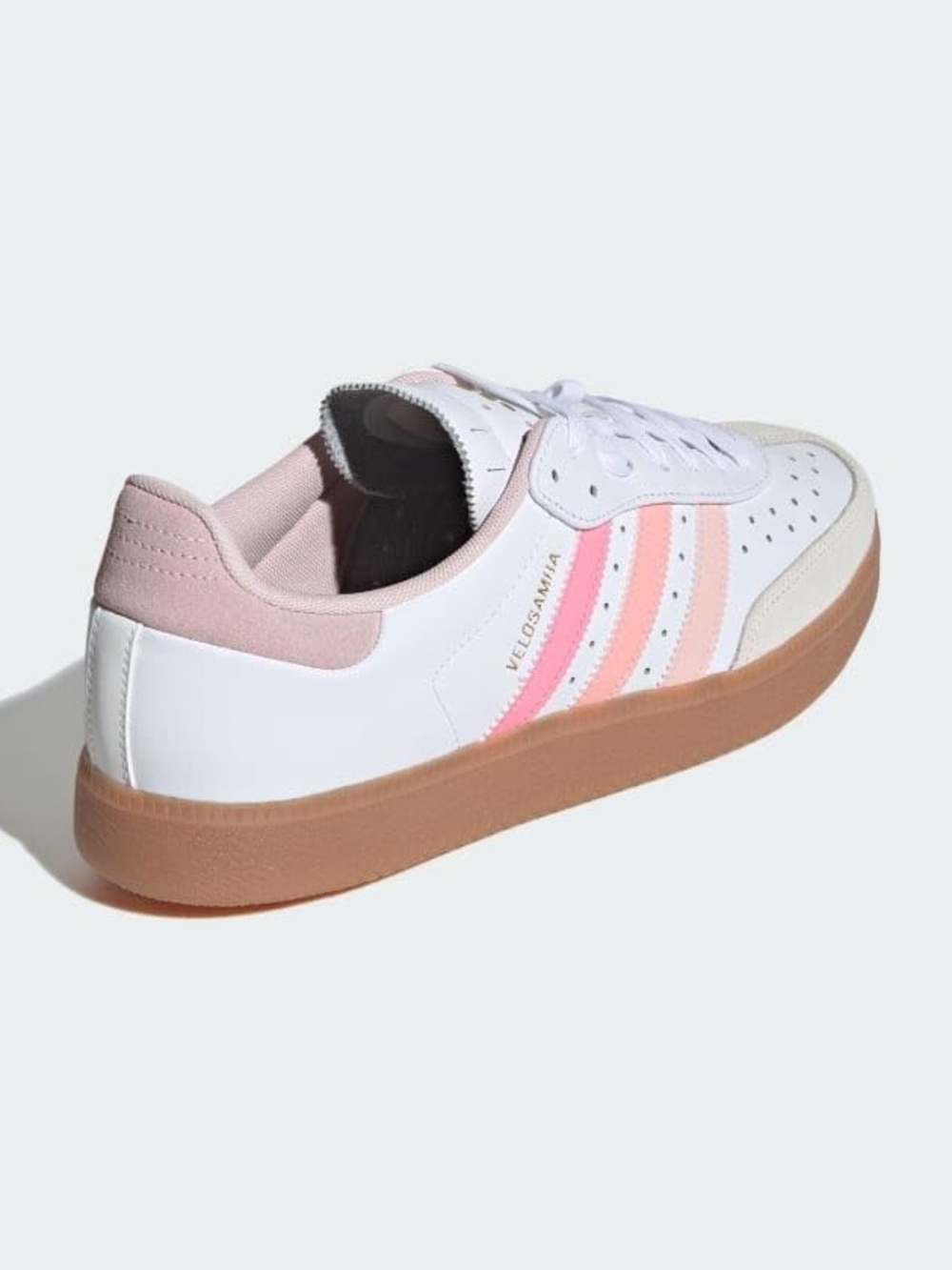 Adidas Velosamba Leather Cycling Shoes White / Sandy Pink W 11 M 10